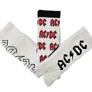 PERRI'S SOCKS Men's ACDC Volume Crew Socks 3 Pair White - ACA370